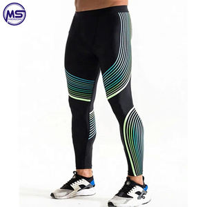 <b>Polyester</b> Spandex Material New Design Premium High Quality Wholesale Spandex Material Men <b>Leggings</b> - Product Image 3