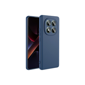 Coque en silicone liquide Netzy 5G 4G Poco X7 Premium antichoc, toucher doux, coque arrière électroplaquée, finition spéciale doublée - Product Image 2