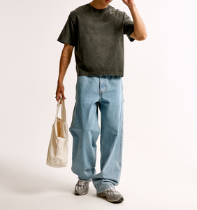 Camiseta Informal de Algodón con Diseño Personalizado, Lisa, Holgada, con Hombros Caídos para Hombre, Hecha en Pakistán, Camisetas para Hombre - Product Image 3