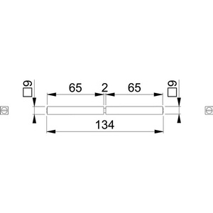 Pasador Sólido de Seguridad FSAP Cuadrado 9 x 134 mm de HOPPE - Product Image 3