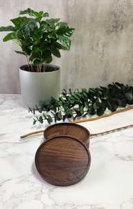 Wholesale 6pcs Classic Natural Square Blank Beech <b>Walnut</b> Wood Eco-Friendly Coasters Set Holder Handmade ArtisanVibe Customized - Product Image 3