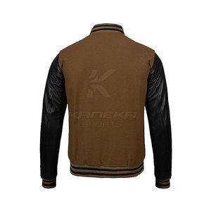 Veste de sport de haute qualité pour hommes, douce, chaude, écologique, respirante, en laine/coton tricoté, col montant, logo sur le devant, hiver - Product Image 2