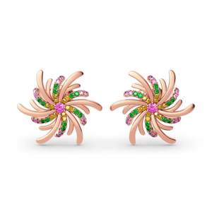Jeulia Sterling Silver Vintage Flower Stud <b>Earrings</b> with <b>Diamond</b> <b>and</b> <b>Pearl</b> - Product Image 1