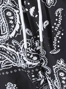 Pantalon décontracté pour homme, style streetwear, coupe droite, imprimé intégral, taille mi-haute, taille élastique, doublure en polaire pour l'été, pour l'extérieur - Product Image 3