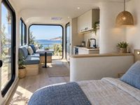 Maisonnette moderne Apple Cabin de 20 pieds et 40 pieds, maison modulaire portable, couleur personnalisée pour le glamping, les centres de villégiature et les campings