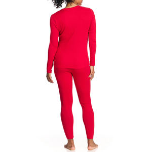 Nouveau 2025 prix usine sous-vêtement thermique couleur unie femme longs Johns femmes costumes thermiques coton - Product Image 6