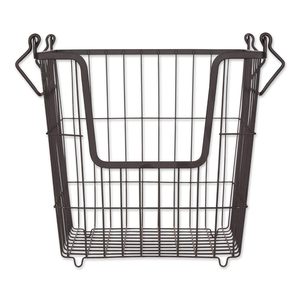 Stackable Eco-Friendly Multifunction Utility Storage Bin with Metal Wire <b>Mesh</b> for Food Storage - Product Image 1
