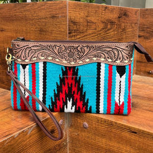 กระเป๋าสตางค์หนังแท้สุดหรูอเนกประสงค์สำหรับผู้หญิง, กระเป๋าหนังแท้สีเทอร์ควอยส์ - Product Image 4