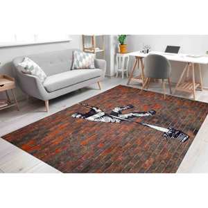 Alfombra con Estampado de Grafiti de Banksy: Arte de la Celda de Lectura, Alfombra Antideslizante, con Pelo Suave - Product Image 3