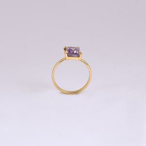 Bijoux en argent sterling 925 plaqué or Cadeau Bague en pierre précieuse améthyste plaquée or Conception personnalisée Grossiste Fabricant Fournisseur - Product Image 4