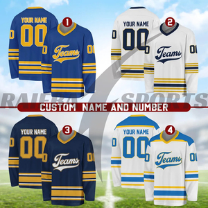 2025 Premium Quality Factory Wholesale Custom Breathable Printed Ice Hockey Uniforms Set Customized Design Team <b>Name</b> 100% - Product Image 3