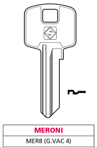 Chiave in Ottone Mer8 (g. Vac 4) Meroni - Product Image 1