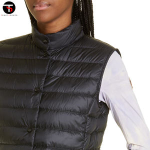 OEM Gilet matelassé personnalisé Gilet isolé léger avec logo Gilet matelassé unisexe Streetwear Vêtements d'extérieur Hommes sans manches - Product Image 3