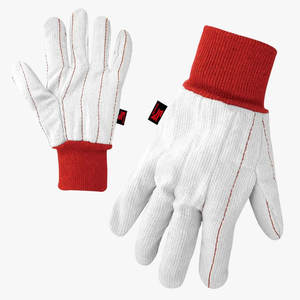 Guantes Skatiq De Corte Con Cordones Hi-Viz De 18 Oz. Guantes de seguridad de punto de algodón/poliéster - Product Image 4