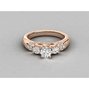 Bague solitaire en or 9 carats pour femme, diamant cultivé en laboratoire certifié IGI, plaqué or rose, élégante et luxueuse, cadeau de mariage ou de fiançailles - Product Image 5