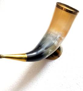 Corne de Bœuf Authentique Corne de Guerre Viking Trompette de Bataille Artisanat Naturel Catégorie Agate Pièce Décorative de Noël par HF CRAFTS - Product Image 4