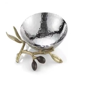 Juego de cuencos de metal de alta calidad para servir, nuevo diseño dorado para dulces, frutas y aperitivos, característica colgante incluida - Product Image 3