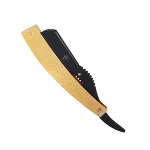 มีดโกนหนวดแบบพับได้ MAQNSCO สีทอง พร้อมด้ามจับสแตนเลส สำหรับการดูแลตัวเองและใช้ในร้านเสริมสวย - Product Image 3