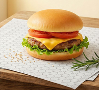 Papier d'emballage pour hamburgers en aluminium nid d'abeille de grande taille, feuilles alimentaires isolantes thermiquement et résistantes à la graisse