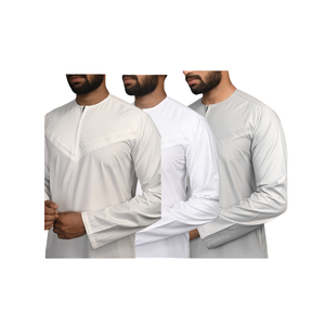 Sweat à capuche en tissu pur 100% de style ethnique décontracté pour hommes Jubba vêtements musulmans traditionnels multicolores taille personnalisable approvisionnement direct - Product Image 1