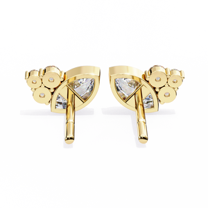 Boucles d'oreilles uniques en or 18 carats avec diamant de laboratoire, boucles d'oreilles de qualité supérieure - Product Image 4