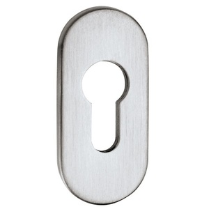 Stainless Steel Key Rosette 0811/6003 EST Escutcheon 6mm Thickness PZ Oval EDI for <b>Storage</b> <b>Lockers</b> - Product Image 1