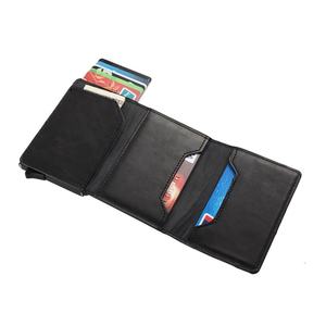 Portefeuille élégant en cuir PU pour hommes, porte-cartes Simple décontracté court pour hommes, portefeuilles pour mains en cuir véritable - Product Image 1