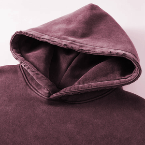 Nueva venta al por mayor de ácido lavado personalizado sudaderas con capucha para los hombres de peso pesado de algodón de gran tamaño de alta calidad desgastada Sudadera con capucha de estilo urbano - Product Image 2