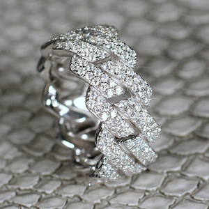 Anillo de Compromiso y Boda de Plata de Ley 925 con Diamante Corte Princesa VVS, Estilo Hip Hop, Diseño Personalizado, Anillos Finos para Mujer - Product Image 5