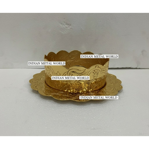 Bol à chocolat en aluminium doré moderne, bol en métal martelé irrégulier écologique, bol à servir pour les bonbons, décoration de la maison et les fêtes - Product Image 6