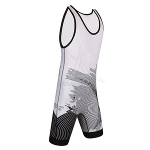 Combinaison de lutte personnalisée respirante de haute qualité à séchage rapide écologique en spandex/polyester pour hommes adultes, vêtements de sport imprimés - Product Image 6
