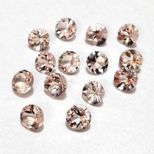 Piedra de morganita de melocotón Natural certificada por IGI de 6mm, piedra preciosa calibrada suelta de corte redondo brillante para la fabricación de colgantes de anillos de joyería - Product Image 5