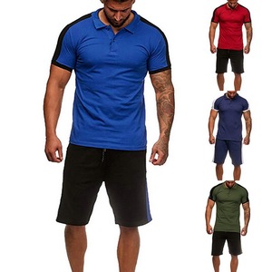 Conjunto de Camiseta Polo y Pantalones Cortos Deportivos de Verano para Hombre, Diseño de Punto Transpirable, Personalizado al por Mayor, Fusión sin Costuras de Poliéster/Algodón, Informal - Product Image 1