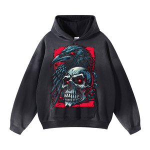 Sweat à capuche à manches longues pour hommes, imprimé à transfert de chaleur créatif et personnalisable, coupe ample, tricoté à motif solide et à capuche pour l'hiver - Product Image 6