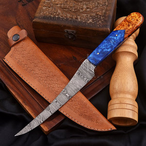 Cuchillo de Chef Damasco con Logotipo Personalizado Impreso en Grandes Cantidades, Cuchillo de Cocina con Mango de Madera, Servicio OEM, Último Estilo - Product Image 2