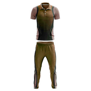 Jersey de manga larga personalizado con pantalones cortos transpirables Nuevo diseño Conjunto de uniforme de equipo de cricket Opciones de talla grande disponibles - Product Image 1