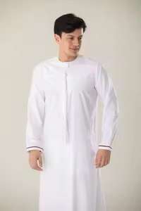 Pastel Mint Green <b>Men</b> <b>Thobe</b> Summer Style Saudi Jubba Long Sleeve Islamic Dress Arabic Kandura Robe Dishdasha <b>For</b> <b>Men</b> - Product Image 3