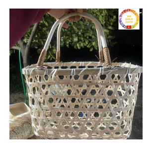 Cesta tejida de bambú natural de tamaño personalizado para fiesta de picnic de frutas de flores y regalos de negocios - Product Image 6