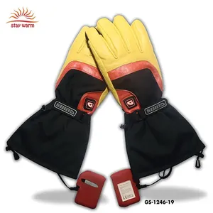 Gants en cuir chauffants électriques pour hommes, pour travaux en extérieur, pêche, ski - Product Image 6