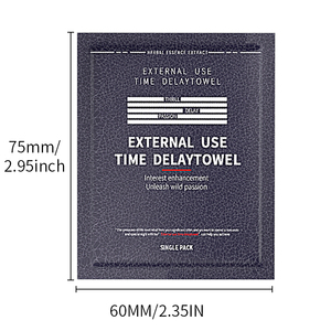 Oem nhãn hiệu riêng trì hoãn quan hệ tình dục ướt khăn lau cho nam giới 5 pcs người lớn sử dụng kéo dài hơn trên giường - Product Image 2