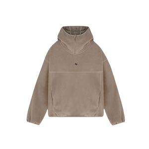 Cagoule à capuche pour homme de haute qualité, 650g, coupe classique, 100% coton, fermeture éclair, polaire, personnalisable avec logo OEM - Product Image 3