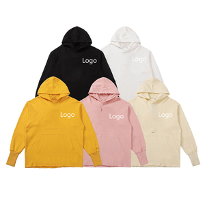 เสื้อกีฬาสวมหัวผ้าฝ้าย100% ของผู้ชายเสื้อสเวตเตอร์สวมหัวปรับแต่งโลโก้ได้สีพื้นปักลาย3D ฤดูหนาวขนาดใหญ่ปักลายเรียบ - Product Image 1
