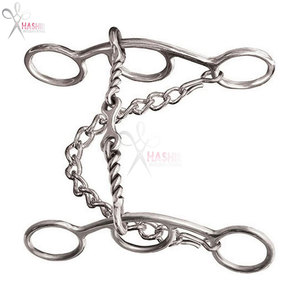 Bocado de Acero Inoxidable Profesional para Adiestramiento de Caballos, 5.5 Pulgadas, Alta Calidad, Reutilizable, con Boquilla Retorcida - Product Image 4