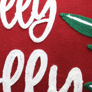 Housse de coussin de Noël personnalisée en usine, décoration de canapé pour la maison, taie d'oreiller brodée pour Joyeux Noël - Product Image 3