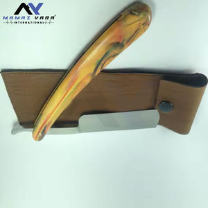 Maquinilla de afeitar recta de garganta cortada profesional para hombres, maquinilla de afeitar de peluquero de acero al carbono Premium, hoja afilada, afeitadora de seguridad alemana - Product Image 3