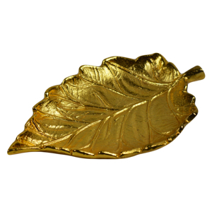 Bandeja de Servicio con Diseño de Hojas y Acabado de Color Moderno para Decoración del Hogar, Restaurantes y Hoteles - Product Image 1