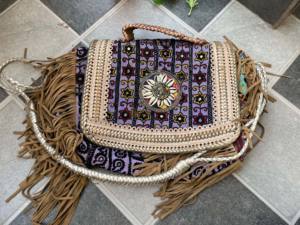 New Designer Banjara Handmade Vintage Stylish Fringe Handbag for Women Embroidered Boho Indian with <b>Letter</b> Tassel Decoration - Product Image 5