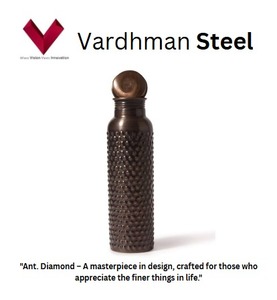 Venta caliente Ant. Botella de cobre diamante 650 ML Donde la elegancia se encuentra con la hidratación en la forma más refinada, Ant. Frasco de cobre diamante - Product Image 2