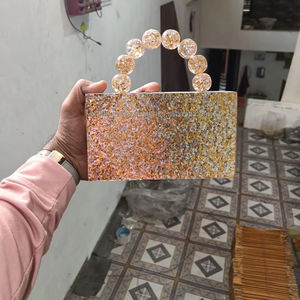 Sac à main en résine artisanal indien, pochette de soirée multicolore pour femmes, sacs à main de travail, pochette en métal de qualité supérieure, vente en gros - Product Image 1