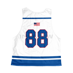 Uniformes de crosse à sublimation en maille personnalisés de grande taille Maillot de football et dossards de football pour vêtements de sport - Product Image 5